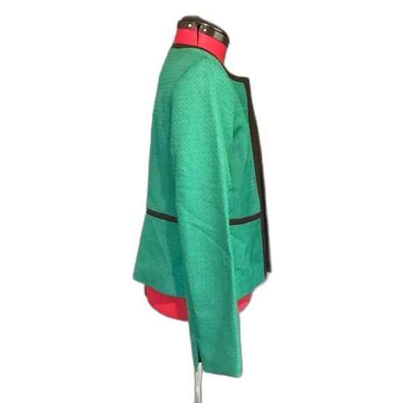 Black Label Evan Picone Blazer Women’s Size 6 Green & Black Open Front - Picture 3 of 7